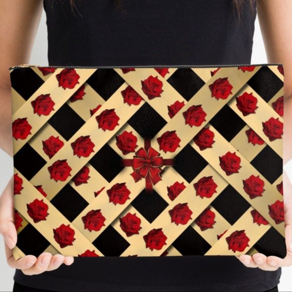 Red Rose 12x8 Cosmetic, Toiletry Handbag Organizer - Picture 2 of 5